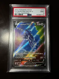 Pokemon TCG Origin Forme Dialga V 177/189 SWSH10 Holo EN 220 HP PSA 9 - Image 1