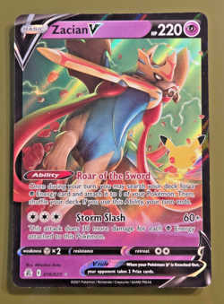 Pokemon Zacian V 16/25 Celebrations Rare Holo Nm - Image 1