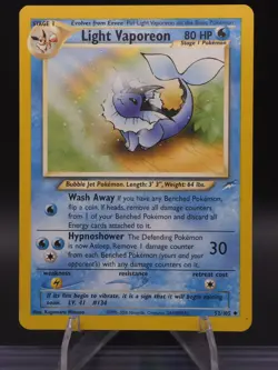 Wizards Light Vaporeon Neo Destiny 52/105 Regular Uncommon Stage 1 80 HP - Image 1