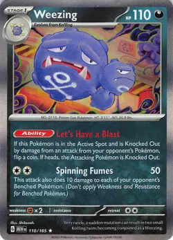 Weezing 110/165 Rare 151 Pokemon Holo Lightly Played - Image 1