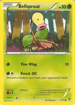 Bellsprout 1/111 Common Furious Fists Pokemon Lightly Played - Image 1