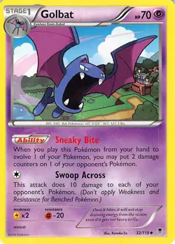 Golbat 32/119 Uncommon Phantom Forces Pokemon Lightly Played - Image 1