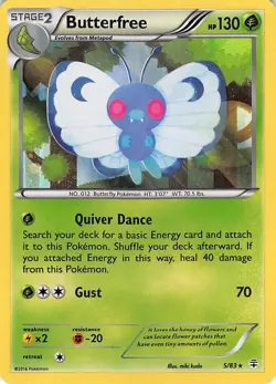 Butterfree 5/83 Holo Rare Generations Pokemon Lightly Played - Image 1