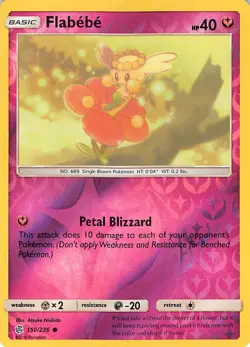 Flabebe 150/236 Common Cosmic Eclipse Pokemon Reverse Holo Lightly Played - Image 1