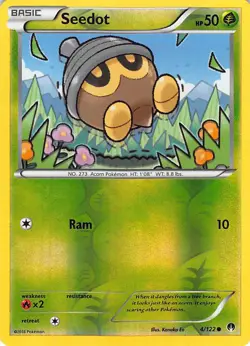 Seedot 4/122 Common BREAKpoint Pokemon Reverse Holo Lightly Played - Image 1