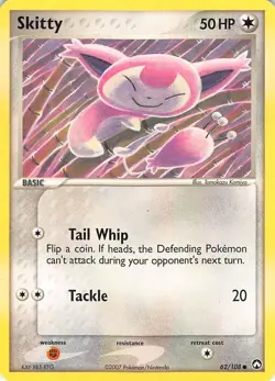 Skitty 62/108 Common Power Keepers Pokemon Heavily Played - Image 1