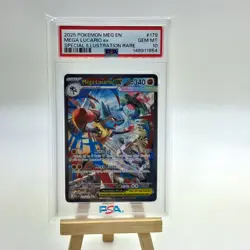 PSA 10 Mega Lucario ex 179/132 SIR ME01: Mega Evolution Holo Pokemon GEM MINT - Image 1
