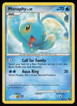 Manaphy 3/17 POP Series 6 Rare Non-Holo POKEMON - Image 1