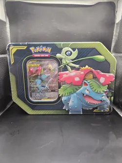 Pokemon Celebi & Venusaur GX Tag Team Sealed Tin Tcg 2019 FIRST PRINT 805325 - Image 1