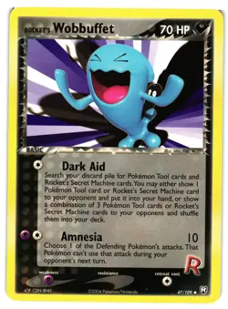 Pokemon TCG Rocket's Wobbuffet 47/109 Team Rocket Returns Regular VLP - Image 1