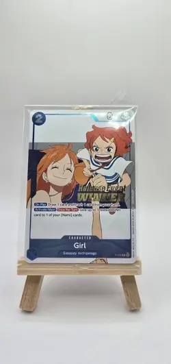 One Piece TCG Girl P-096 - Release Event WINNER Promo - FACTORY SEALED - Blue - Image 1