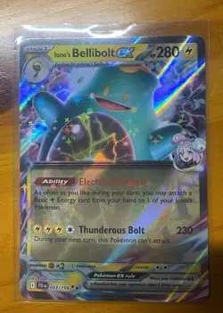 Pokemon TCG Ionos Bellibolt EX Card 053/159 Journey Together NM Condition - Image 2