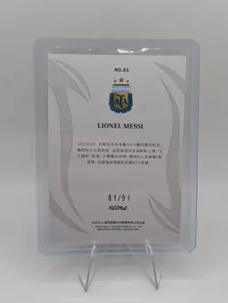 2023 Fansmall Argentina GOAT Lionel Messi Deep Blue /91 #83 - Image 2