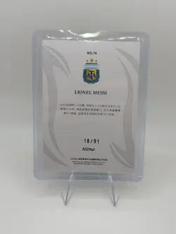 2023 Fansmall Argentina GOAT Lionel Messi Deep Blue /91 #76 - Image 2