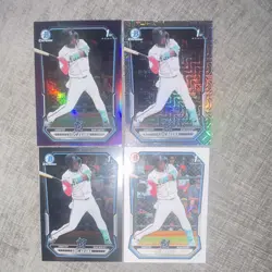 Bowman 2026 Bowman Chrome 1st Bowman Luis Arana Marlins 4-Card Lot with a /250 - Image 3