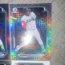 Bowman 2026 Bowman Chrome 1st Bowman Luis Arana Marlins 4-Card Lot with a /250 - Image 4