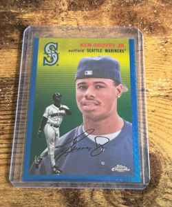 2023 Topps Chrome Platinum Anniversary #386 Ken Griffey Jr. Blue Prism Refractor - Image 1