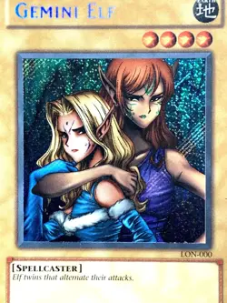 yugioh Gemini Elf LON-000 SECRET Near Mint - Image 2