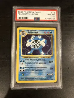 1999 Pokemon Game Poliwrath Holo #13 PSA 10 Gem Mint Card - Image 1