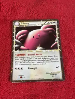 Blissey (Prime) 106/123 Heartgold & Soulsilver Holo Pokemon Card Played - Image 1