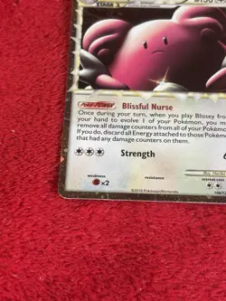 Blissey (Prime) 106/123 Heartgold & Soulsilver Holo Pokemon Card Played - Image 4