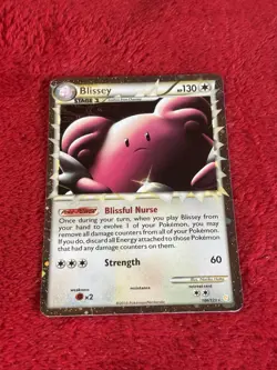 Blissey (Prime) 106/123 Heartgold & Soulsilver Holo Pokemon Card Played - Image 5