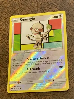 Smeargle 157/214 Lost Thunder Rare Reverse Holo Pokemon Card - Image 1