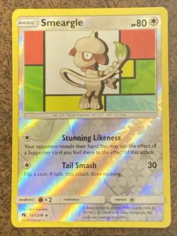 Smeargle 157/214 Lost Thunder Rare Reverse Holo Pokemon Card - Image 2