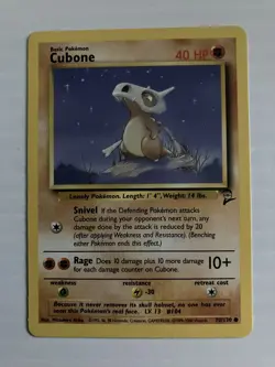 Cubone 70/130 - Base Set 2 WOTC Non Holo Common Pokemon Card - Image 1