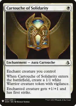 Cartouche of Solidarity 007/269 Non Foil Common The List Reprint MTG NM - Image 1