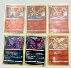 6 Card Lot Moltres Galarian Moltres Holo Rare Pokemon Go TCG - Image 1