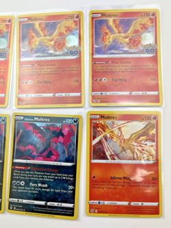 6 Card Lot Moltres Galarian Moltres Holo Rare Pokemon Go TCG - Image 3