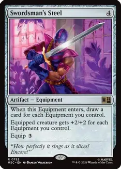 Swordsman's Steel 752 Commander: Marvel Super Heroes Magic: The Gathering NM - Image 3