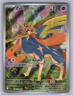 Zacian 100/094 Illustration Rare Phantasmal Flames Pokemon Holo Near Mint - Image 1