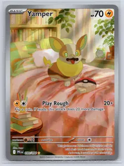 Yamper 099/094 Illustration Rare Phantasmal Flames Pokemon Holo Near Mint - Image 1
