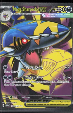 Mega Sharpedo ex 113/094 Ultra Rare Phantasmal Flames Pokemon NM 01-04-002 - Image 1