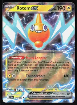 Rotom ex 029/094 Double Rare Phantasmal Flames Pokemon NM 01-09-111 - Image 1