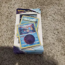 Pokemon Sword & Shield Chilling Reign Blister Pack + Shaymin Coin - Milotic Holo - Image 1