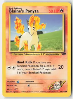 Pokemon - Blaine's Ponyta #064/132 - Gym Challenge Unlimited - Image 1