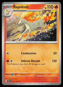 Rapidash 027/162 Uncommon Temporal Forces Pokemon Near Mint - Image 1