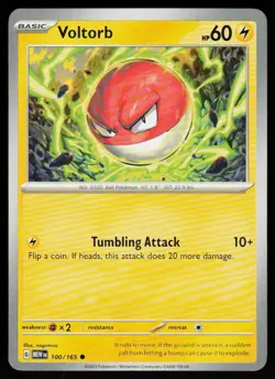 Voltorb 100/165 Common 151 Pokemon Near Mint - Image 1