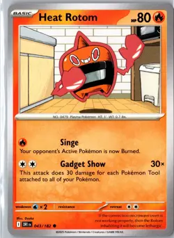 Heat Rotom 43/182 2025 SV Destined Rivals Regular Common NM - Image 1