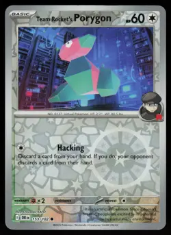 Team Rocket's Porygon 153/182 Common Destined Rivals Pokemon Reverse Holo NM - Image 1