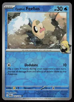 Cynthia's Feebas 052/182 Common Destined Rivals Pokemon Reverse Holo Near Mint - Image 1