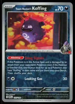 Team Rocket's Koffing 125/182 Common Destined Rivals Pokemon Reverse Holo NM - Image 1
