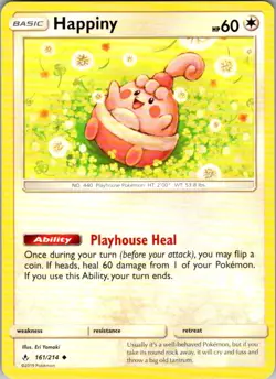 Happiny 161/214 Unbroken Bonds Near Mint Pokemon - Image 1
