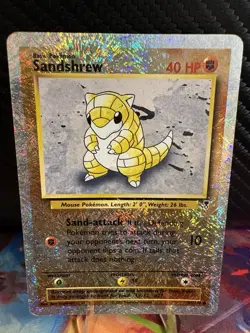 2002 Pokemon Legendary Collection Reverse Holo Sandshrew 91/110 MP WOTC - Image 1