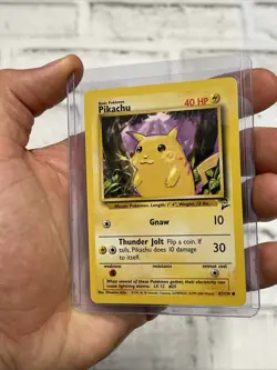 Pikachu 87/130 Base Set 2 Common Pokemon Card TCG Vintage Card Never Played NM - Image 2