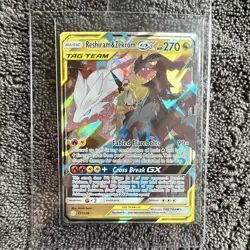 The Pokemon Company Reshiram & Zekrom GX TAG TEAM Full Art Holo 157/236 - Image 1