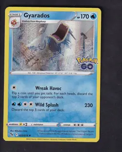 Gyarados 022/078 Holo Rare Pokemon GO Pokemon Near Mint - Image 1